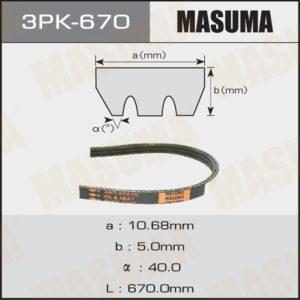 Ремень ручейковый MASUMA 3PK670