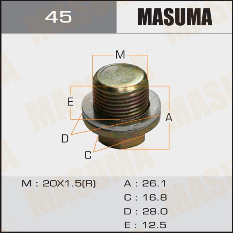Болт маслосливний MASUMA 45