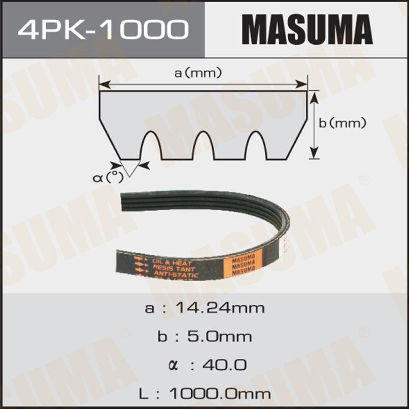 Ремень ручейковый MASUMA 4PK1000