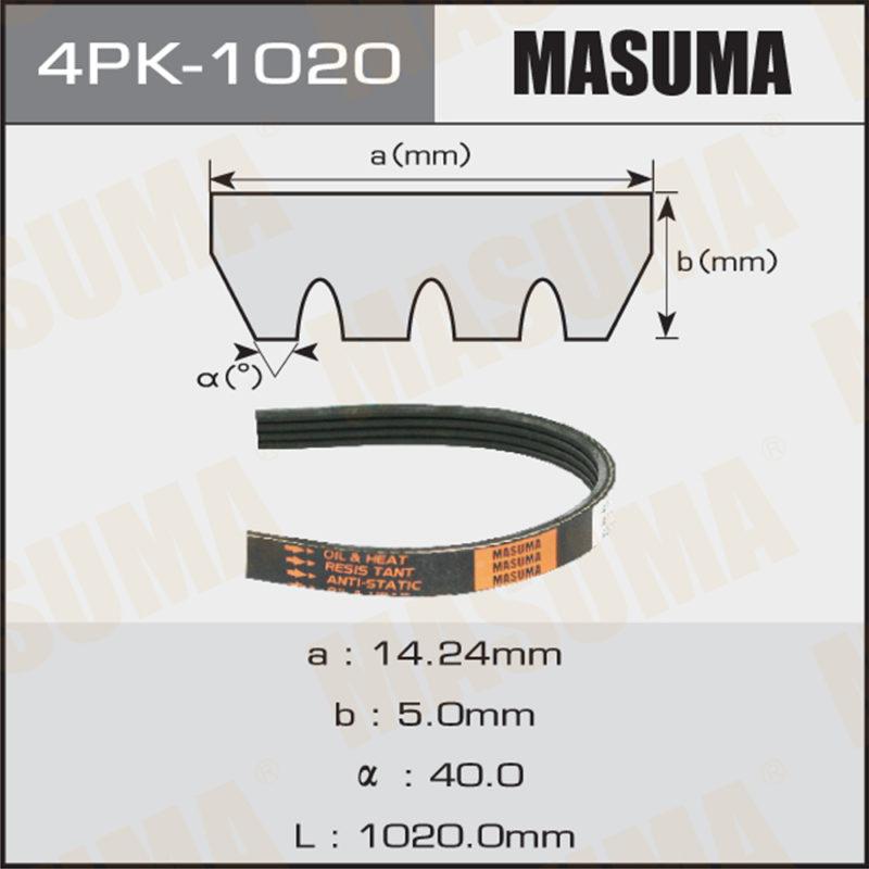 Ремінь струмковий MASUMA 4PK1020