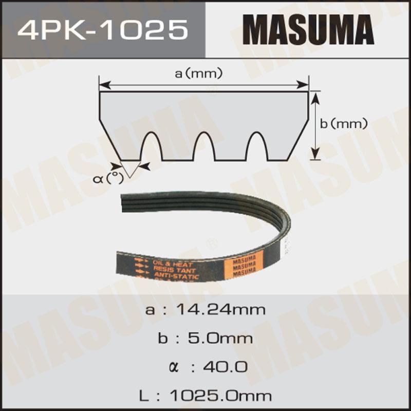 Ремінь струмковий MASUMA 4PK1025