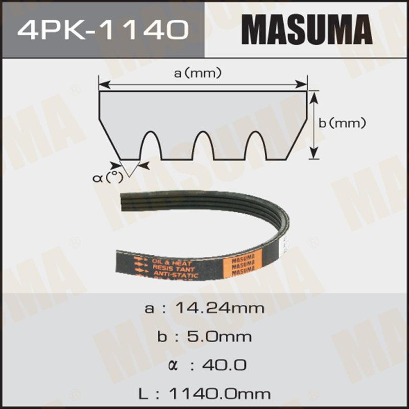 Ремень ручейковый MASUMA 4PK1140