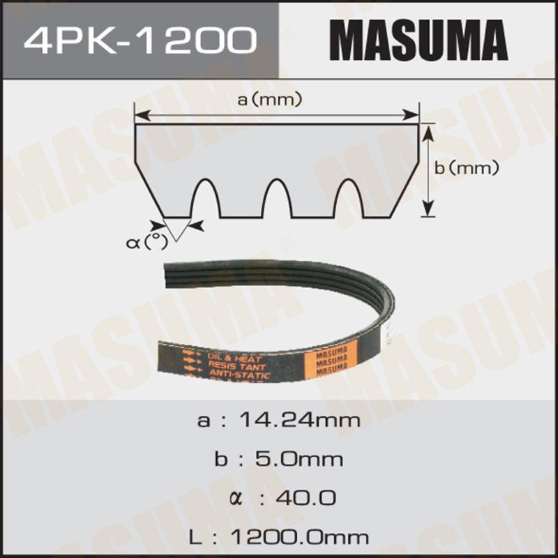 Ремінь струмковий MASUMA 4PK1200