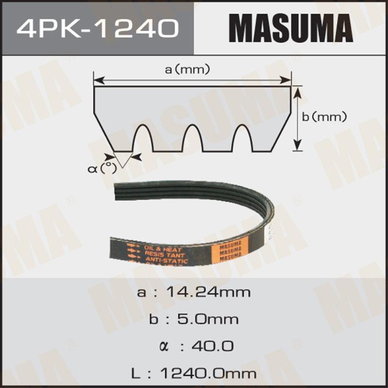 Ремень ручейковый MASUMA 4PK1240