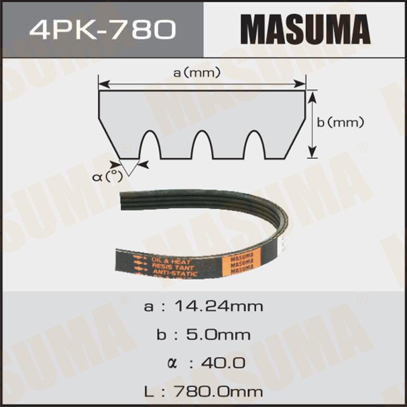 Ремень ручейковый MASUMA 4PK780