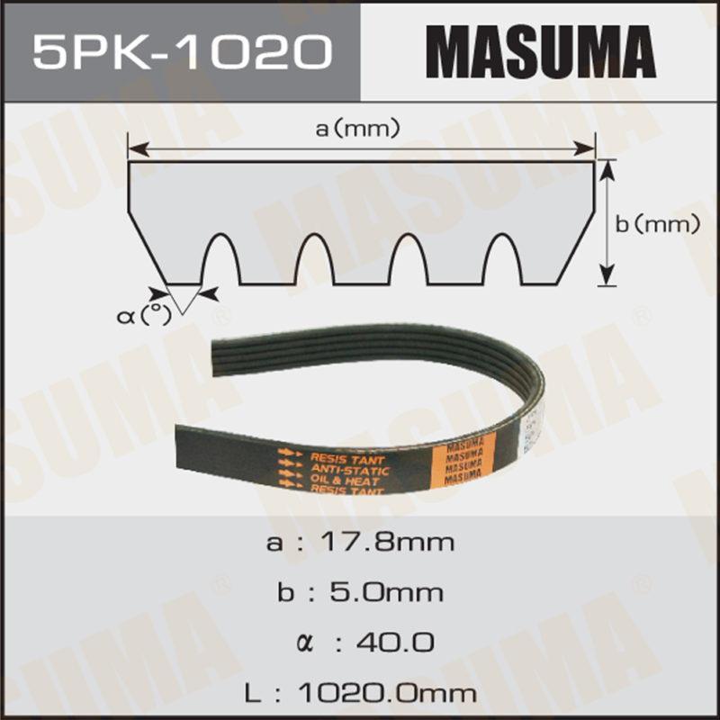 Ремінь струмковий MASUMA 5PK1020
