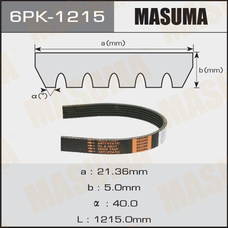 Ремень ручейковый MASUMA 6PK1215