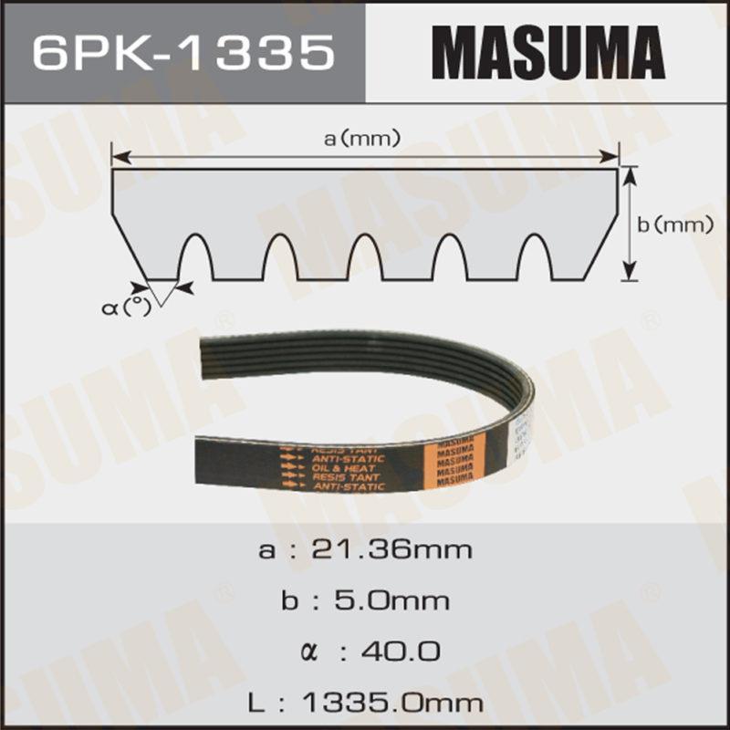 Ремень ручейковый MASUMA 6PK1335