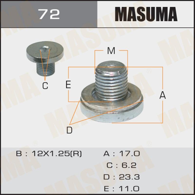 Болт маслосливний A/T MASUMA 72