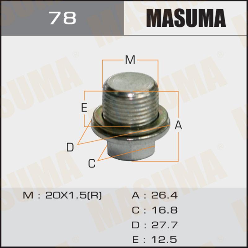 Болт маслосливний A/T MASUMA 78