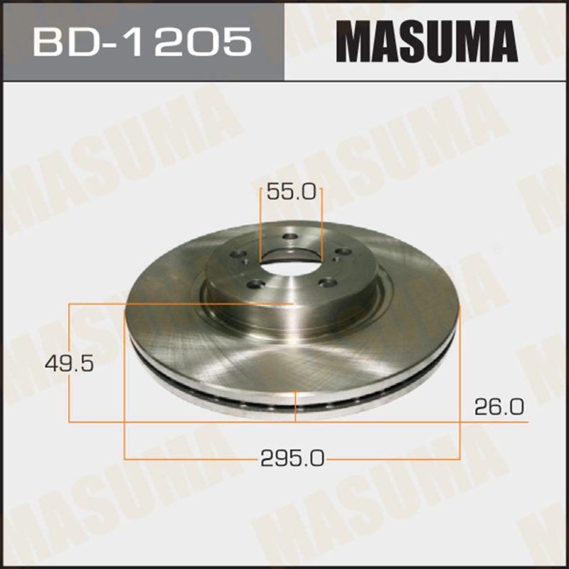 Диск гальмівний MASUMA BD1205