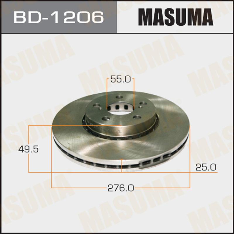 Диск гальмівний MASUMA BD1206