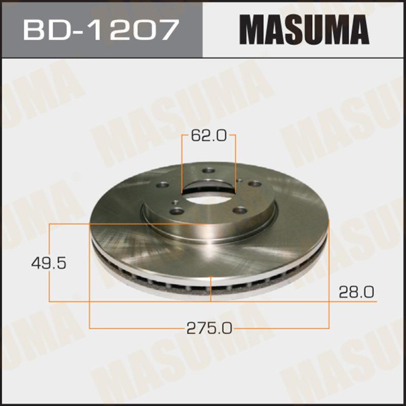Диск гальмівний MASUMA BD1207