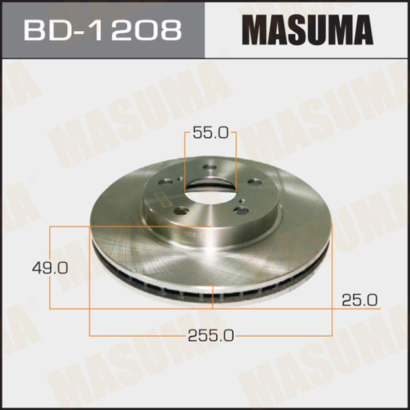 Диск гальмівний MASUMA BD1208