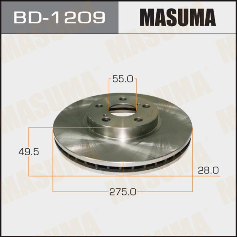 Диск тормозной MASUMA BD1209