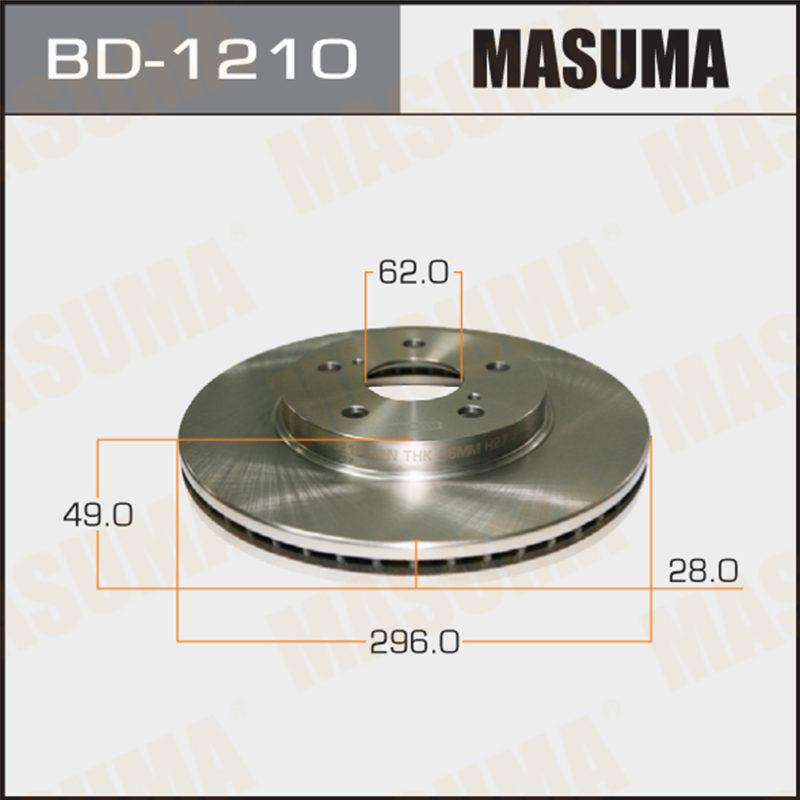 Диск гальмівний MASUMA BD1210