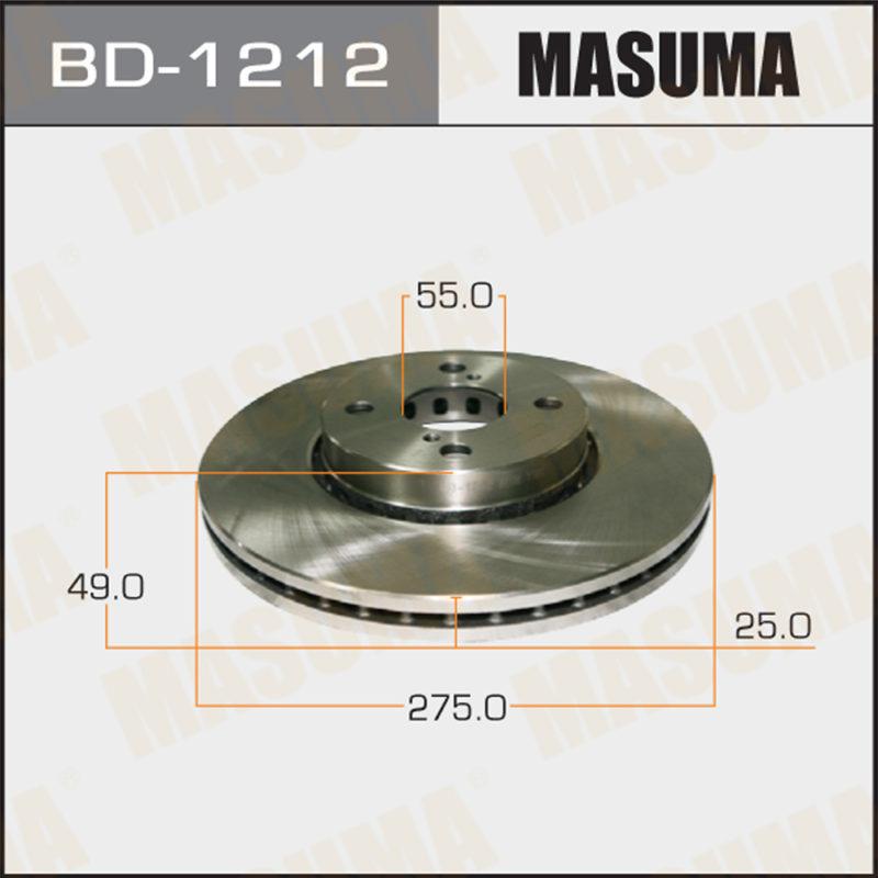 Диск гальмівний MASUMA BD1212