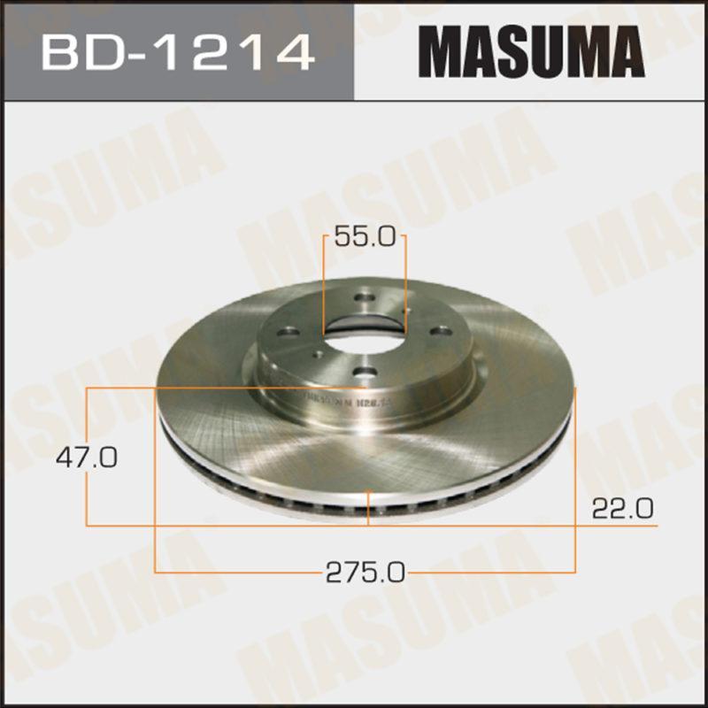 Диск гальмівний MASUMA BD1214