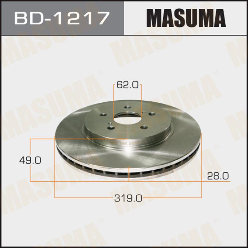 Диск тормозной MASUMA BD1217