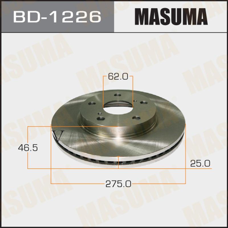 Диск тормозной MASUMA BD1226