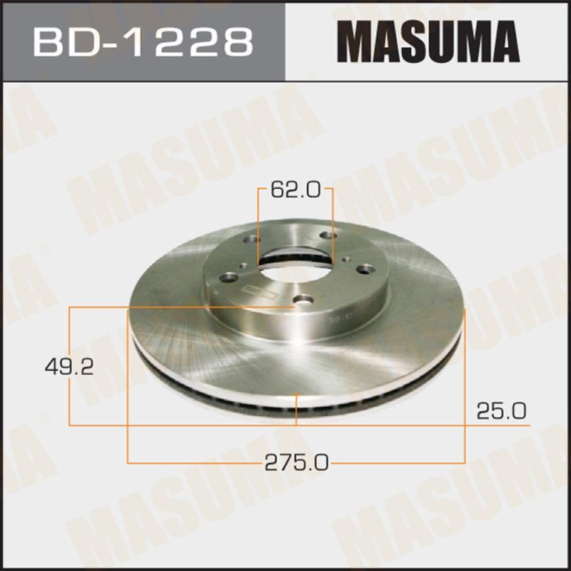 Диск тормозной MASUMA BD1228