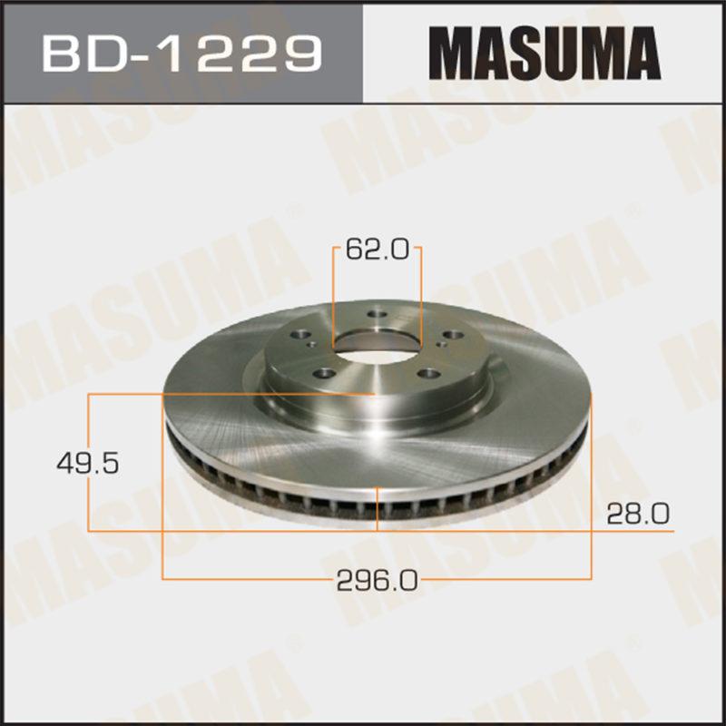 Диск гальмівний MASUMA BD1229