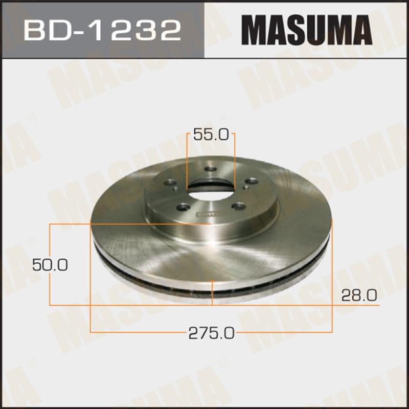Диск тормозной MASUMA BD1232
