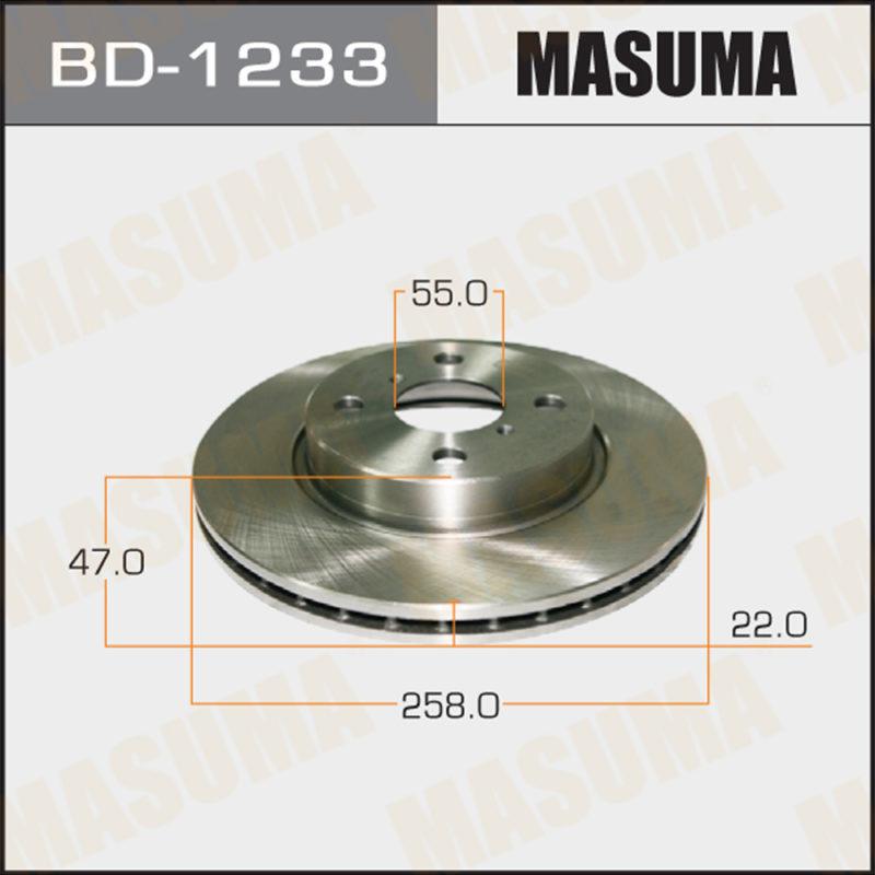 Диск тормозной MASUMA BD1233