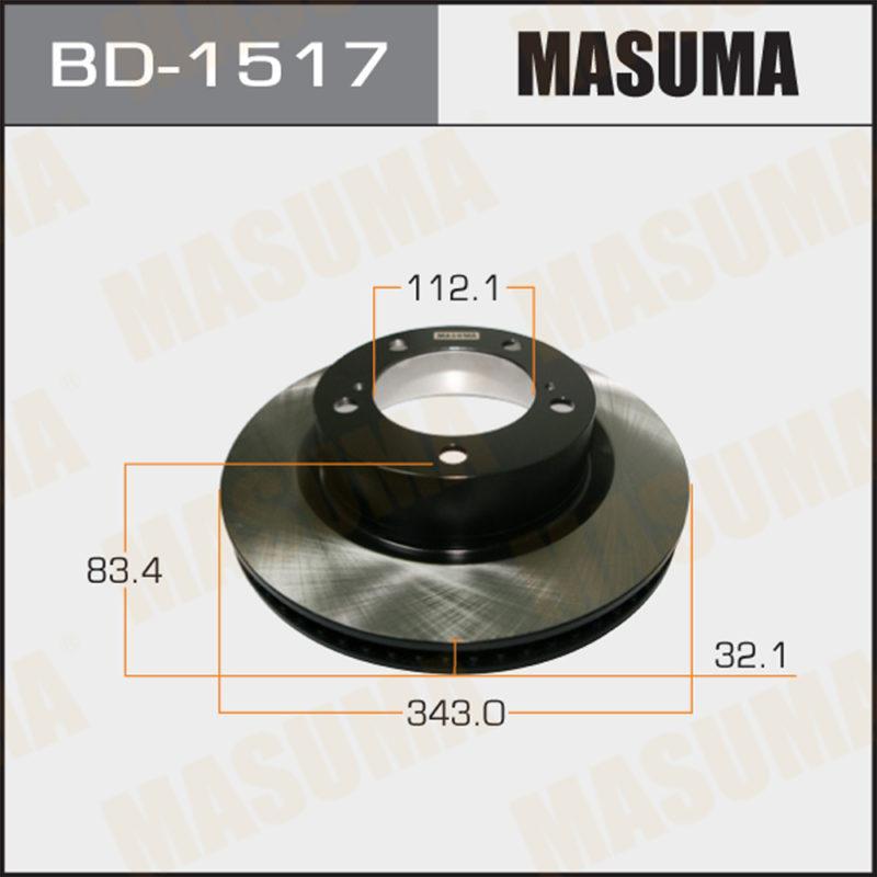 Диск гальмівний MASUMA BD1517