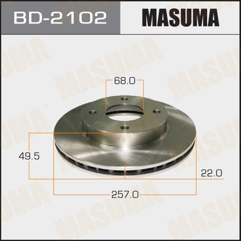 Диск тормозной MASUMA BD2102