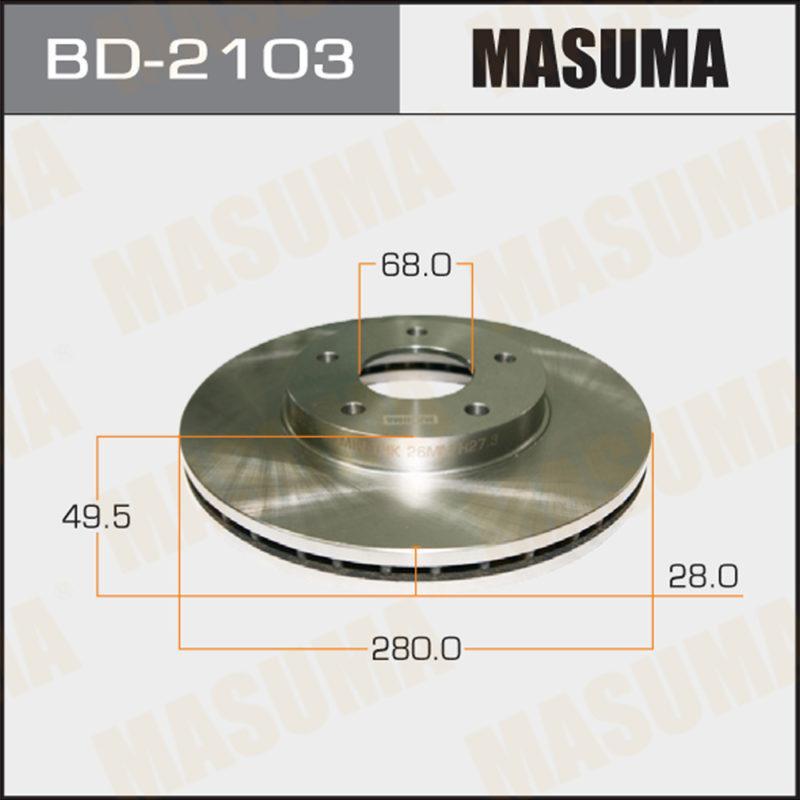 Диск тормозной MASUMA BD2103