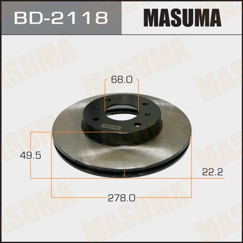 Диск гальмівний MASUMA BD2118