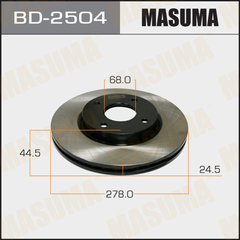 Диск гальмівний MASUMA BD2504