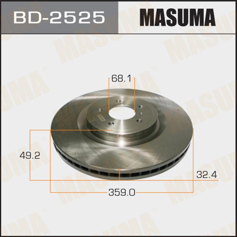 Диск тормозной MASUMA BD2525