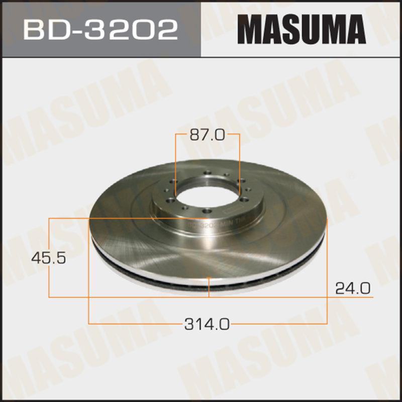 Диск тормозной MASUMA BD3202