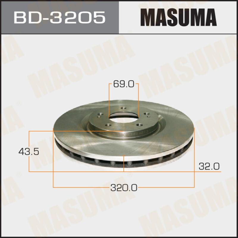 Диск тормозной MASUMA BD3205