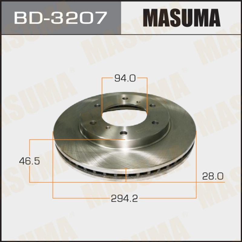 Диск тормозной MASUMA BD3207