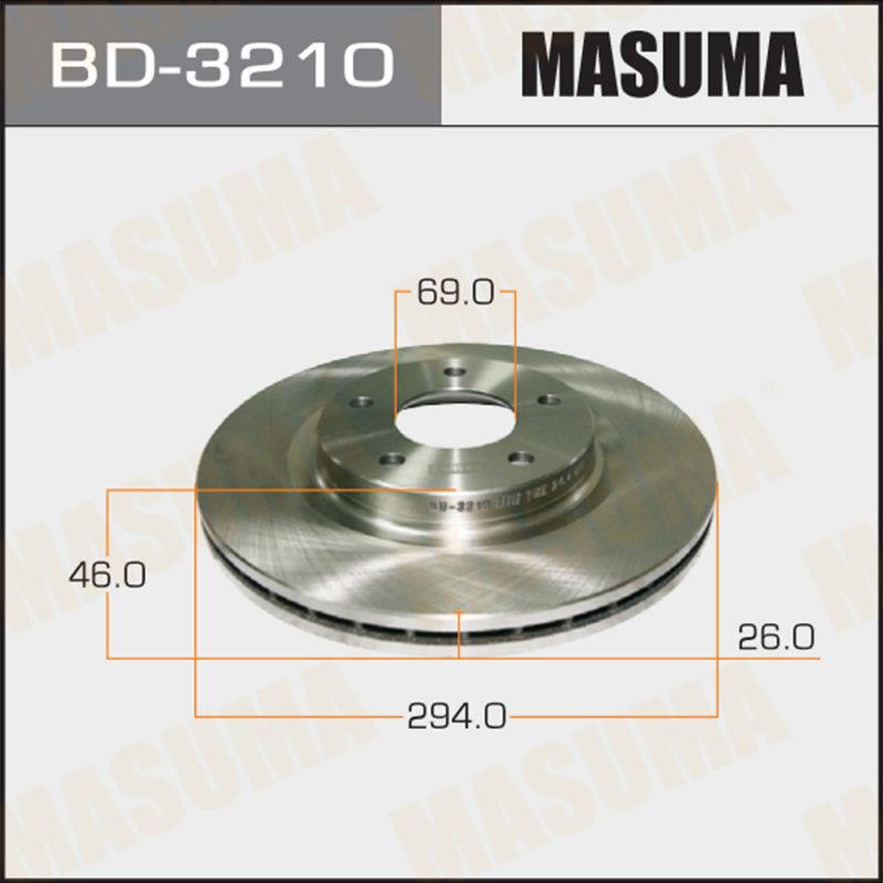 Диск тормозной MASUMA BD3210