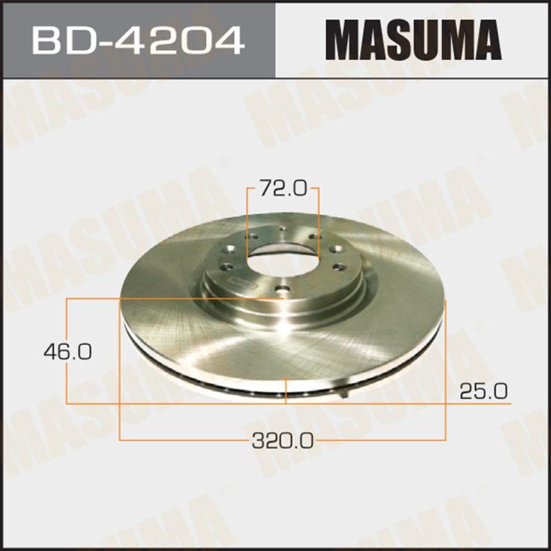 Диск гальмівний MASUMA BD4204