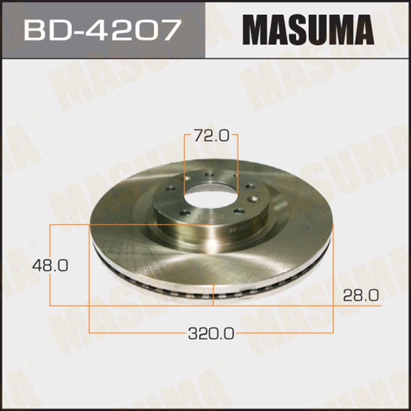 Диск тормозной MASUMA BD4207