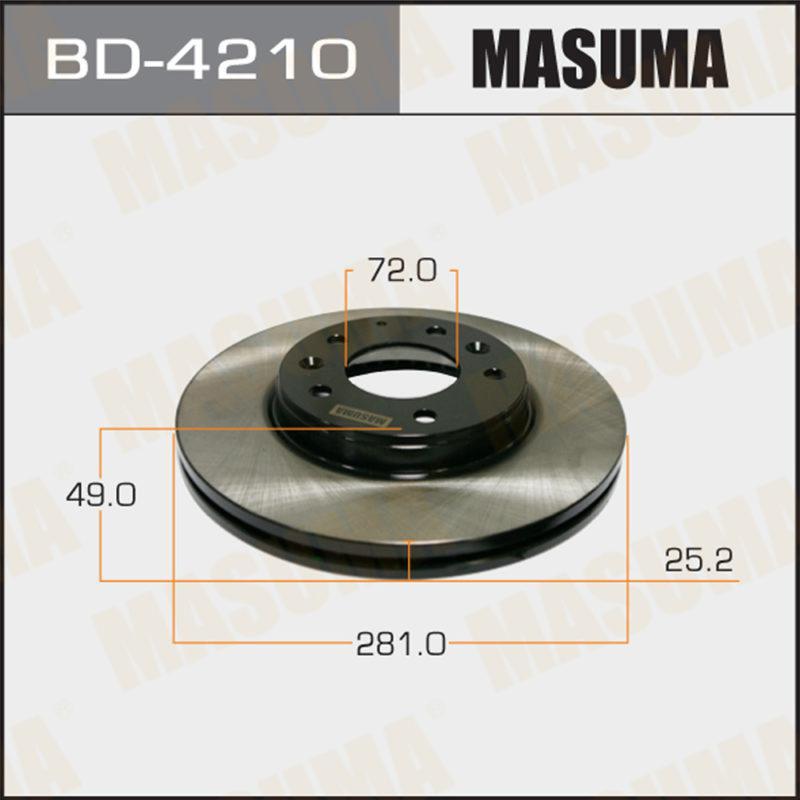 Диск тормозной MASUMA BD4210