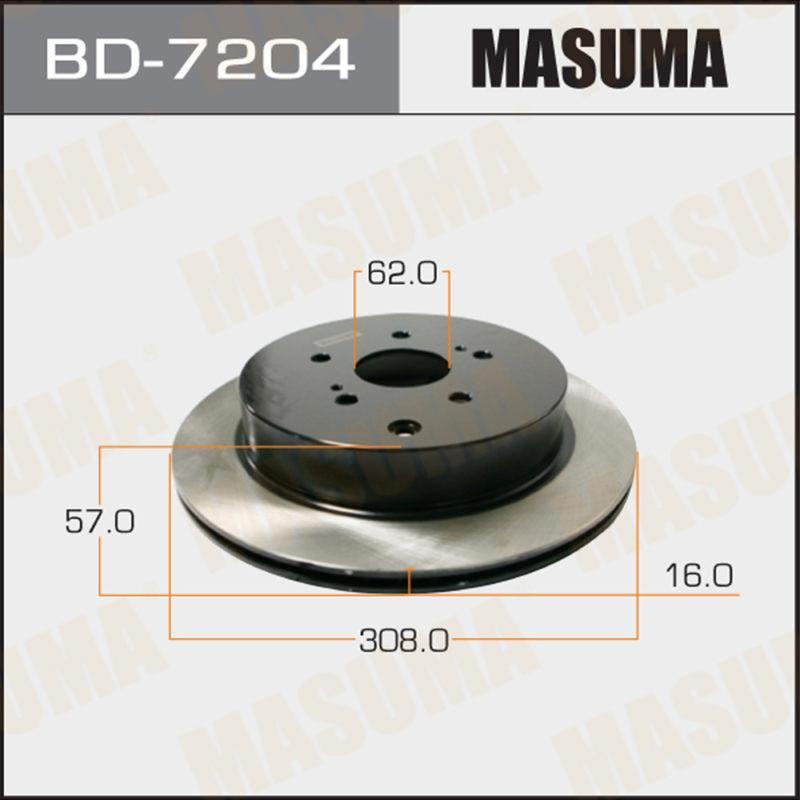 Диск тормозной MASUMA BD7204