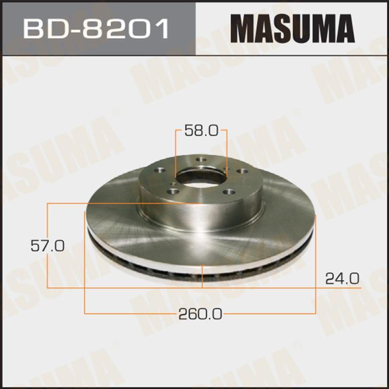 Диск тормозной MASUMA BD8201