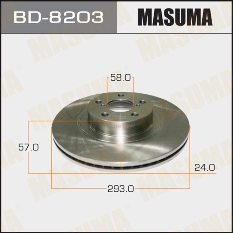 Диск тормозной MASUMA BD8203