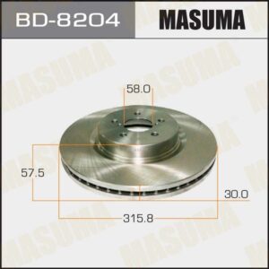 Диск гальмівний MASUMA BD8204