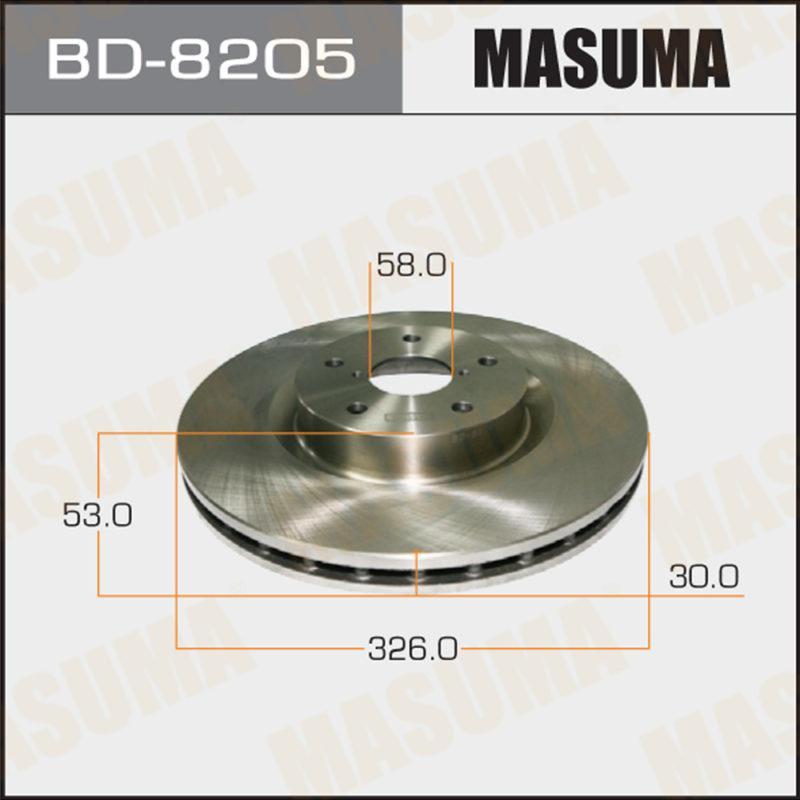 Диск тормозной MASUMA BD8205