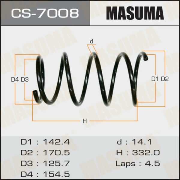 Пружина підвіски MASUMA CS7008