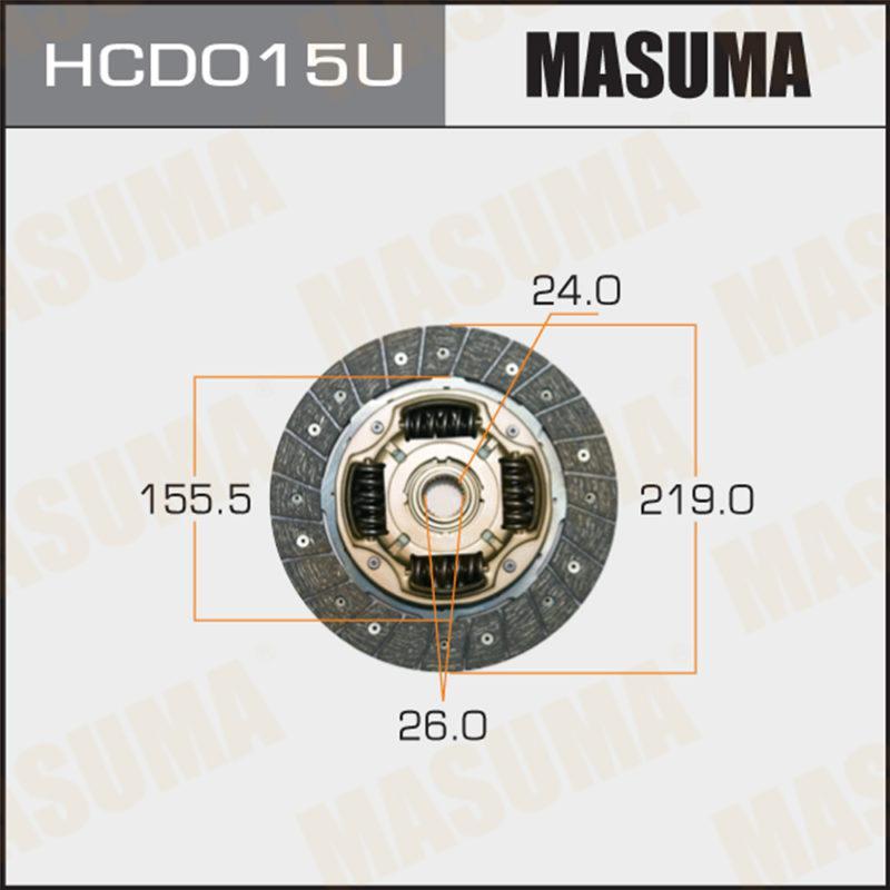 Диск сцепления  MASUMA HCD015U