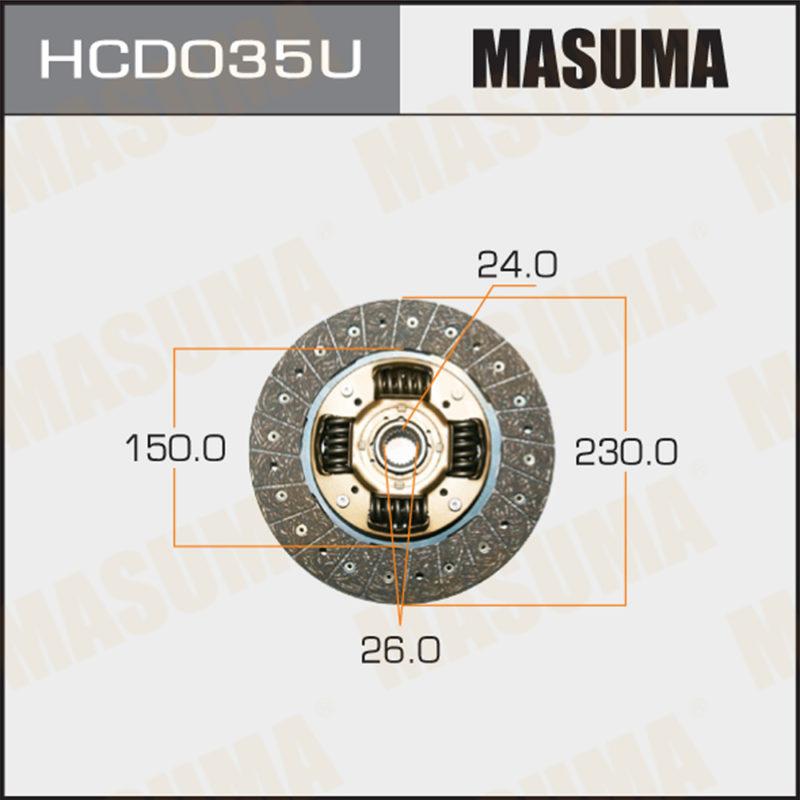 Диск сцепления  MASUMA HCD035U