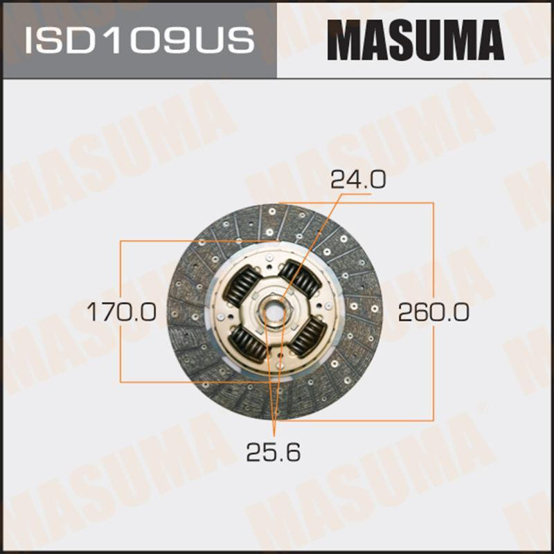 Диск сцепления  MASUMA ISD109US